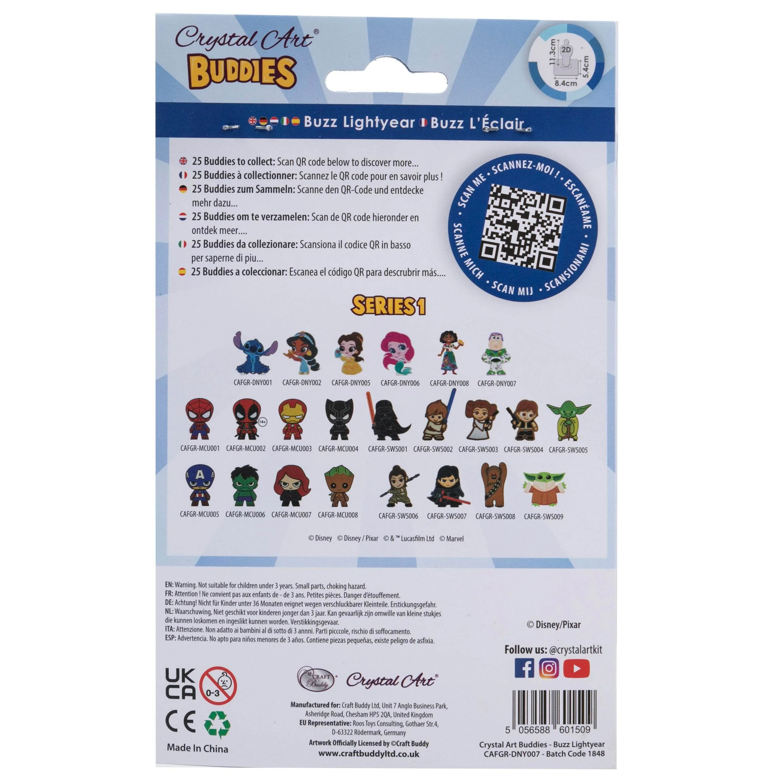 Buzz Lightyear Toy Story Crystal Art Buddy - Image 5