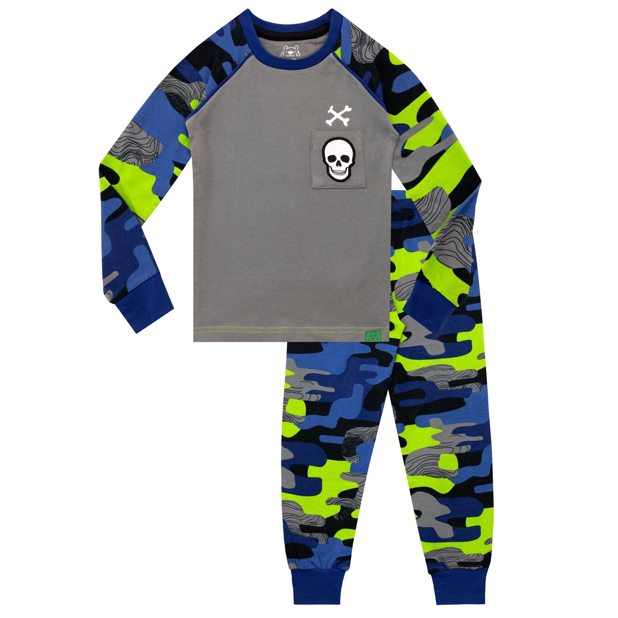 Harry Bear Camouflage Skull Snuggle Fit Pyjamas - Image 2