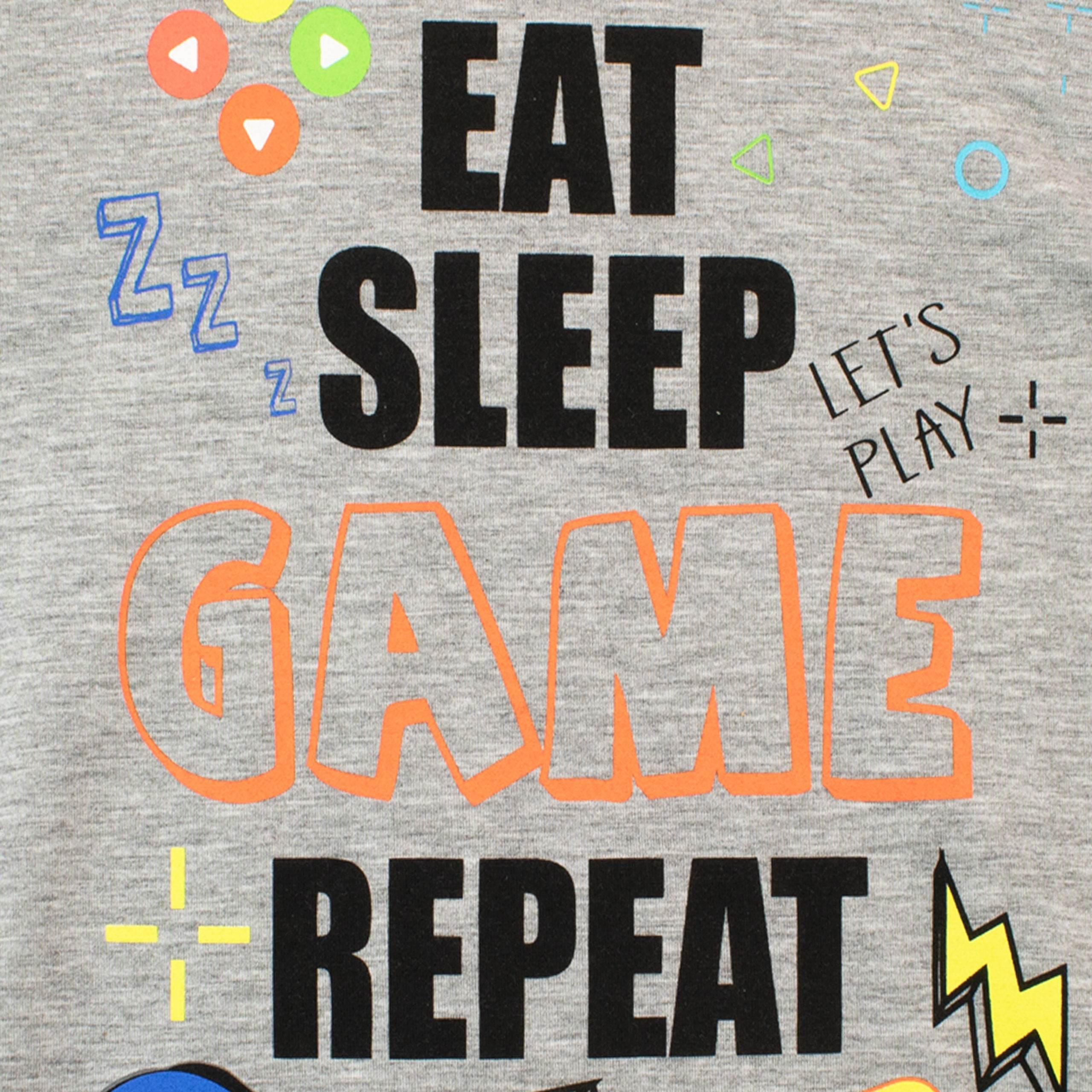 Harry Bear Eat Sleep Game Repeat Short Pyjamas - Image 3