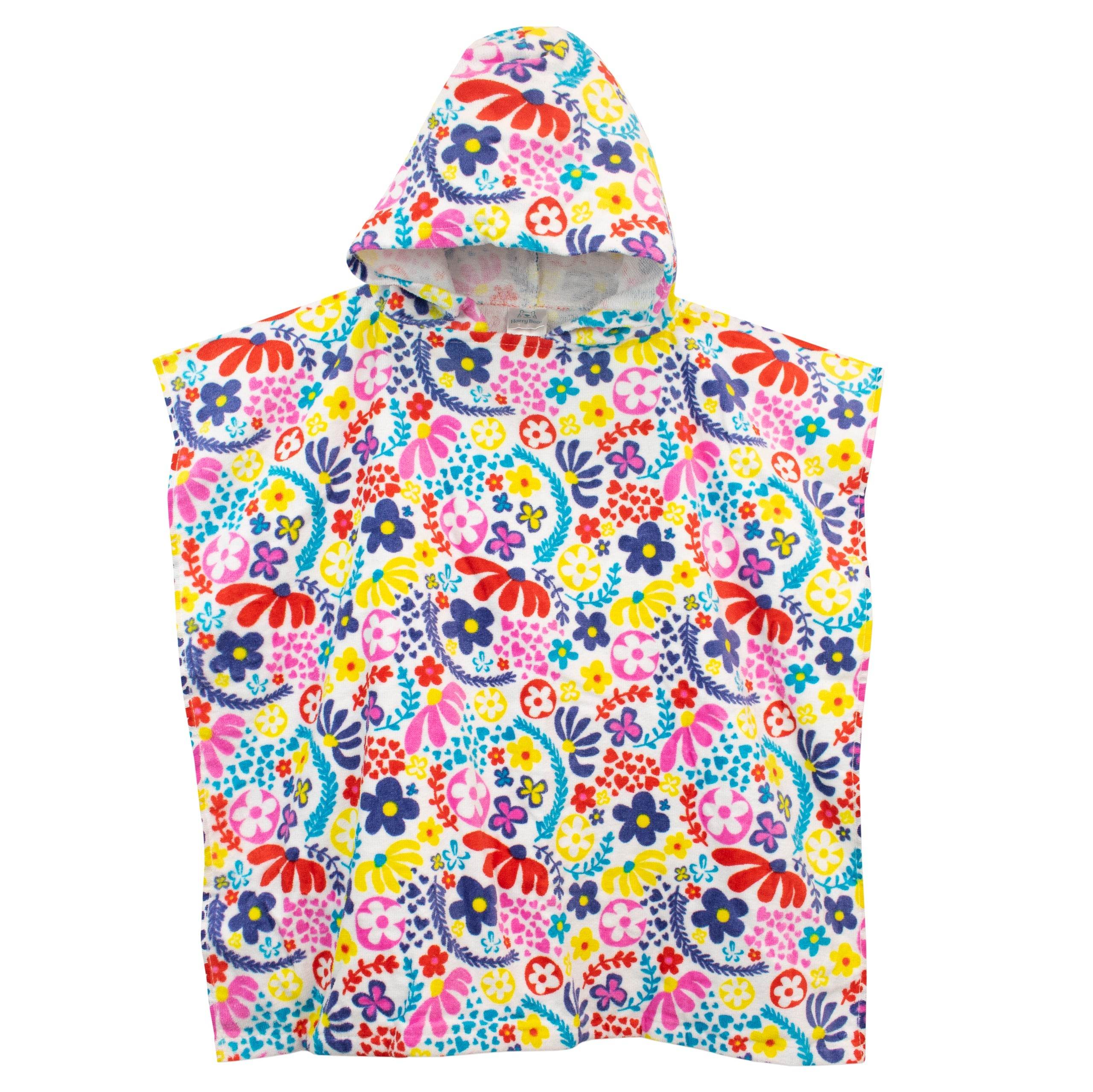 Harry Bear Floral Hooded Towel Poncho - Image 2