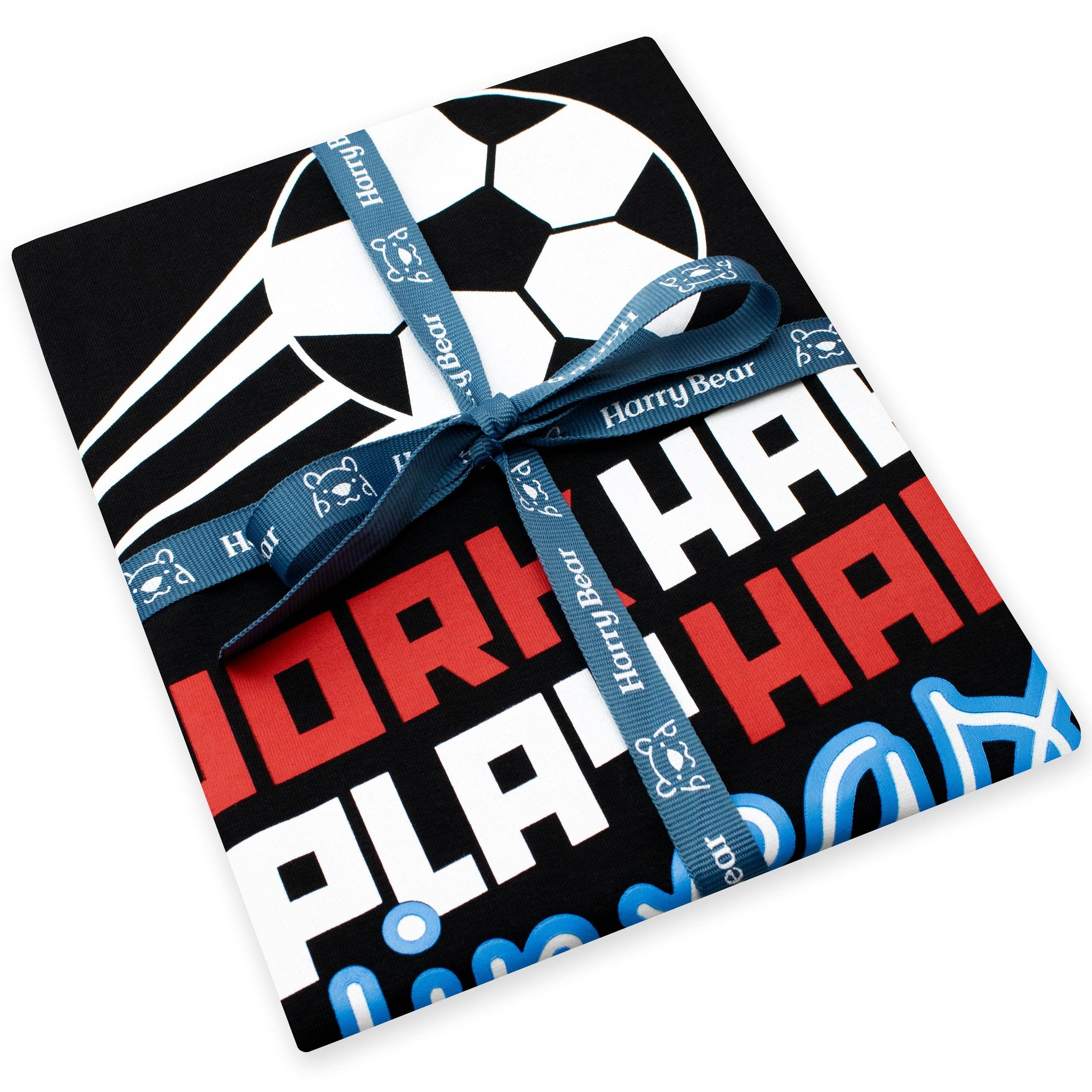 Harry Bear Football Short Pyjamas - Work Hard - Image 9
