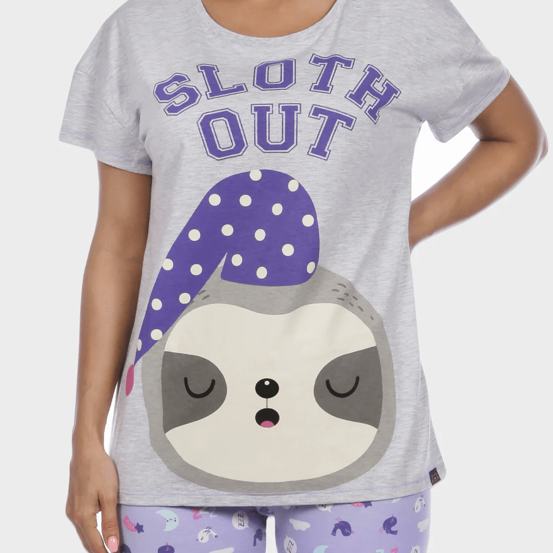 Harry Bear Womens Sloth Pyjamas - Image 2