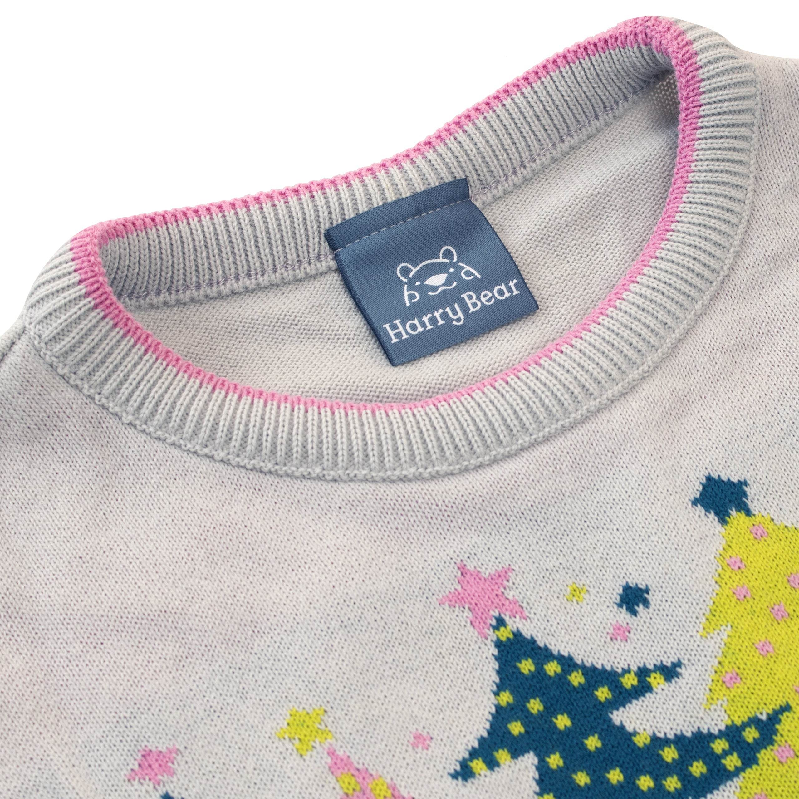 Harry Bear Girls Christmas Jumper - Tree - Image 3