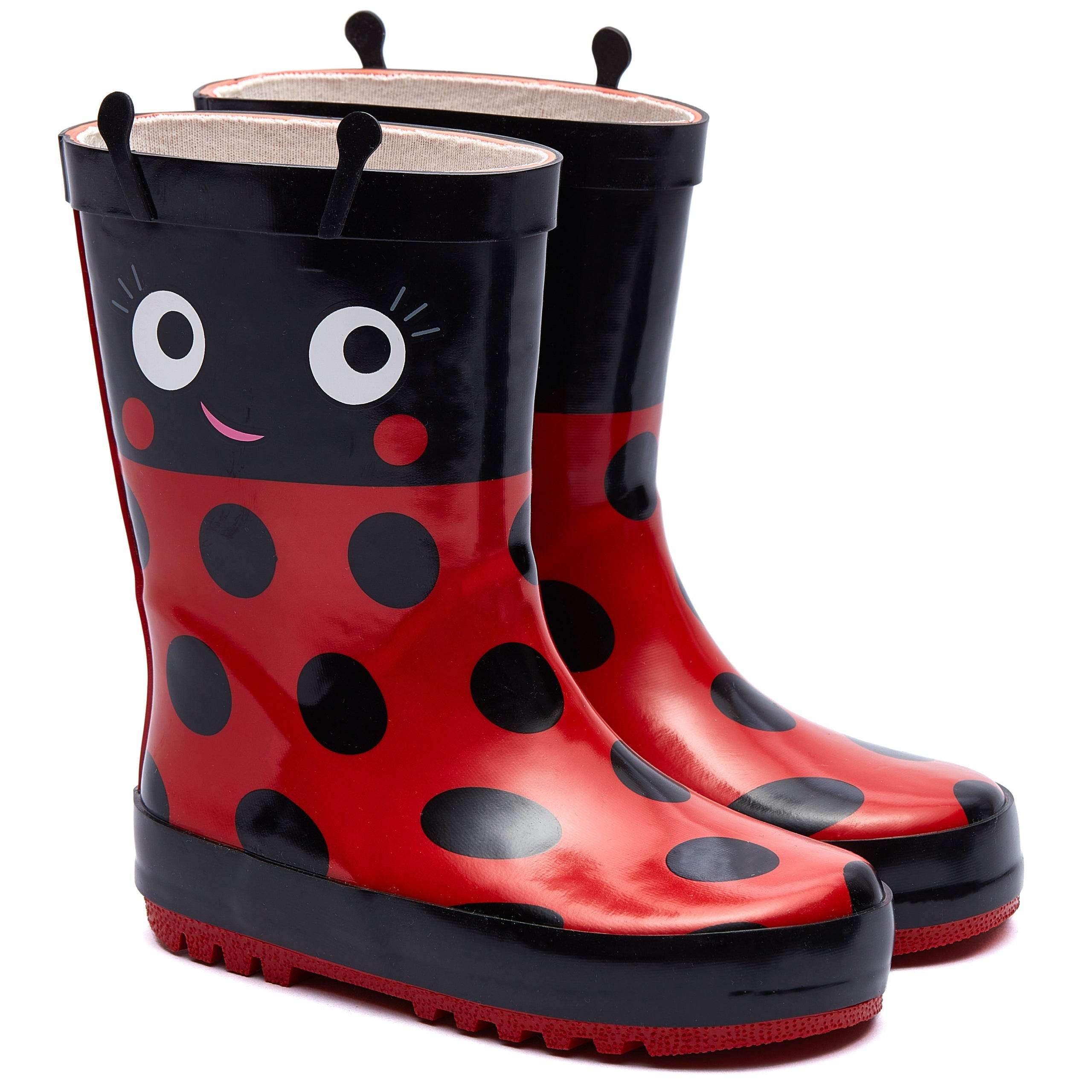Harry Bear Ladybug Wellies