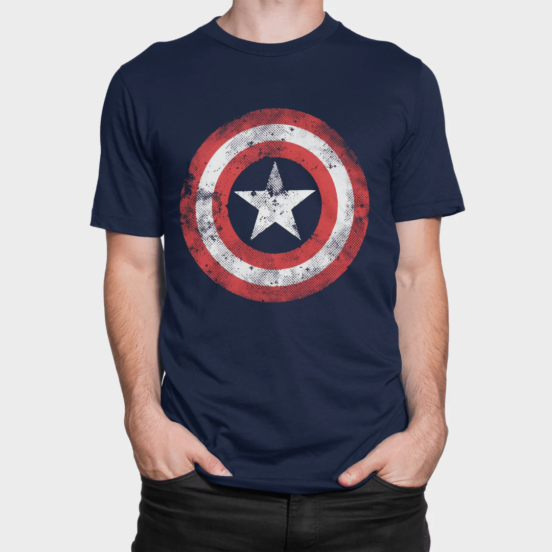 Mens Captain America T-Shirt - Shield - Image 5
