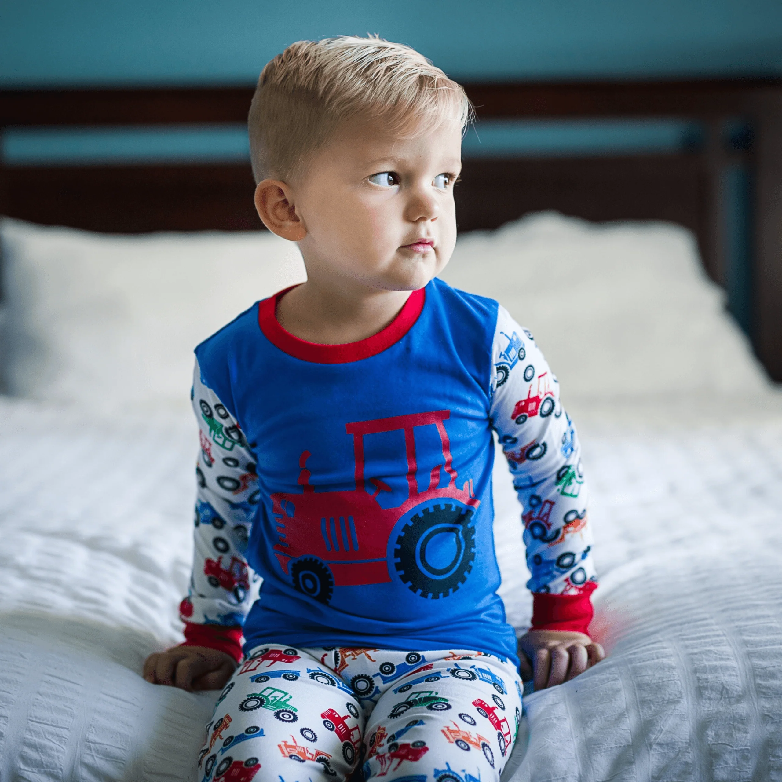 Harry Bear Tractor Pyjamas - Snuggle Fit