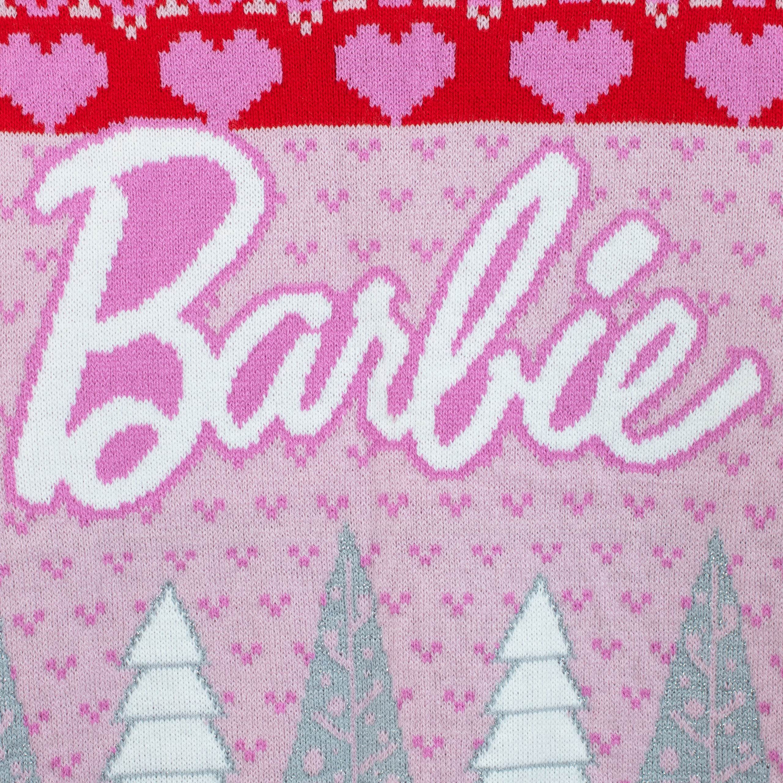 Barbie Christmas Jumper Ladies TEXT LOGO - Image 6